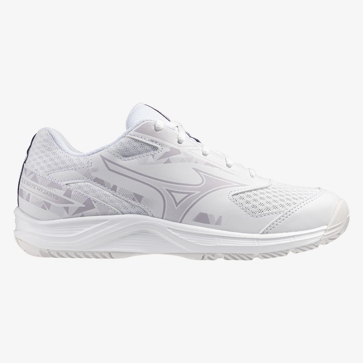 Stealth Star 3 Junior Netball White / Violet Indigo - shoeguru-au