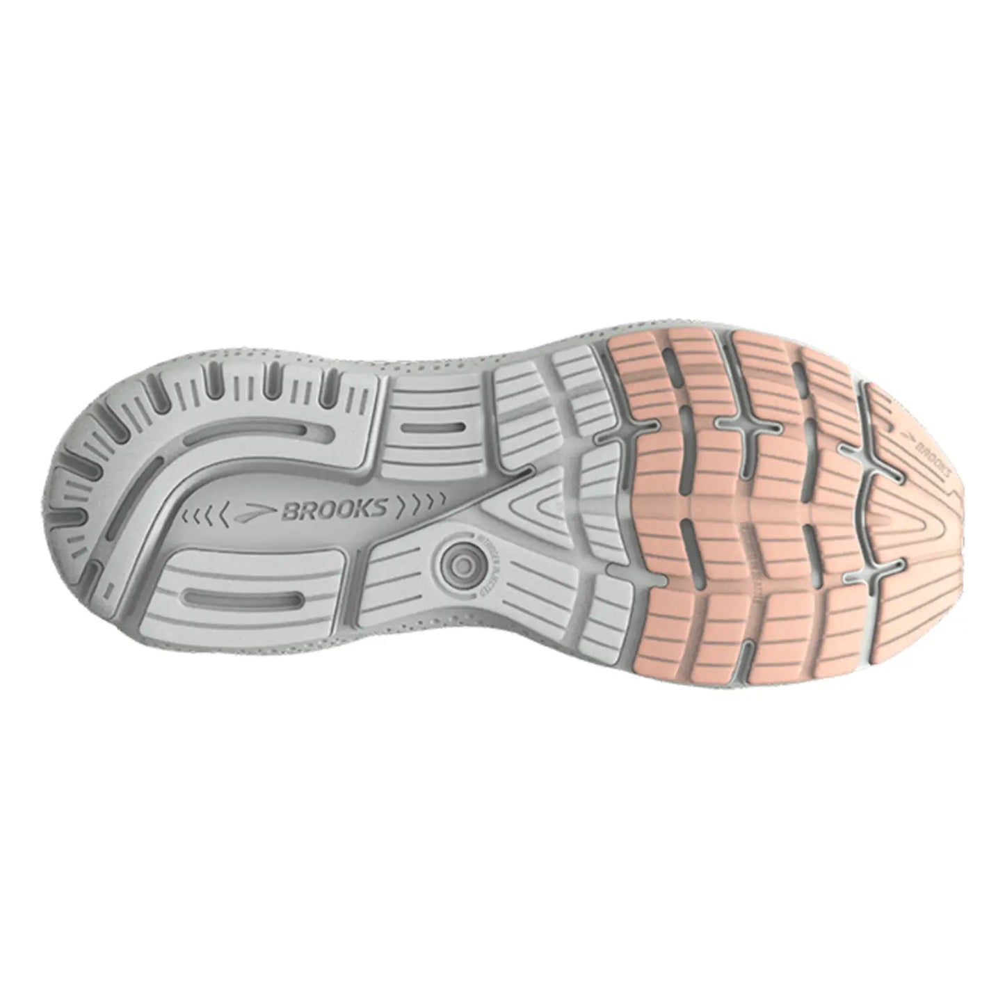 Brooks Women's Ghost 16 (B) White / Bluewash / Peach - shoeguru-au