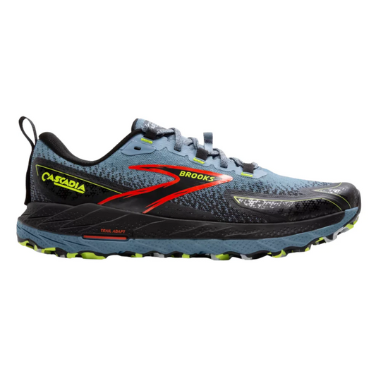Brooks Men's Cascadia 18 (2E) Citadel / Ebony / Lime - shoeguru-au