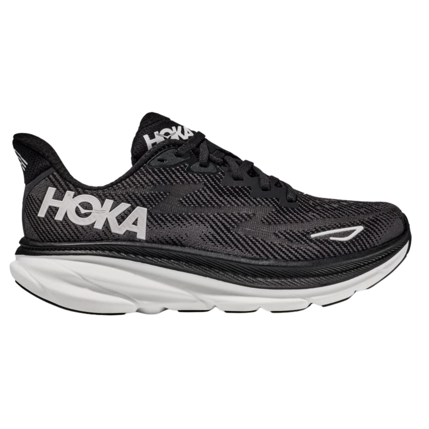 Hoka Men's Clifton 9 (D) Black / White - shoeguru-au