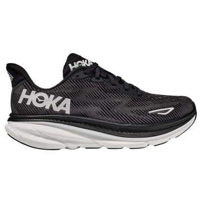 Hoka Women's Clifton 9 (B) Black / White - shoeguru-au