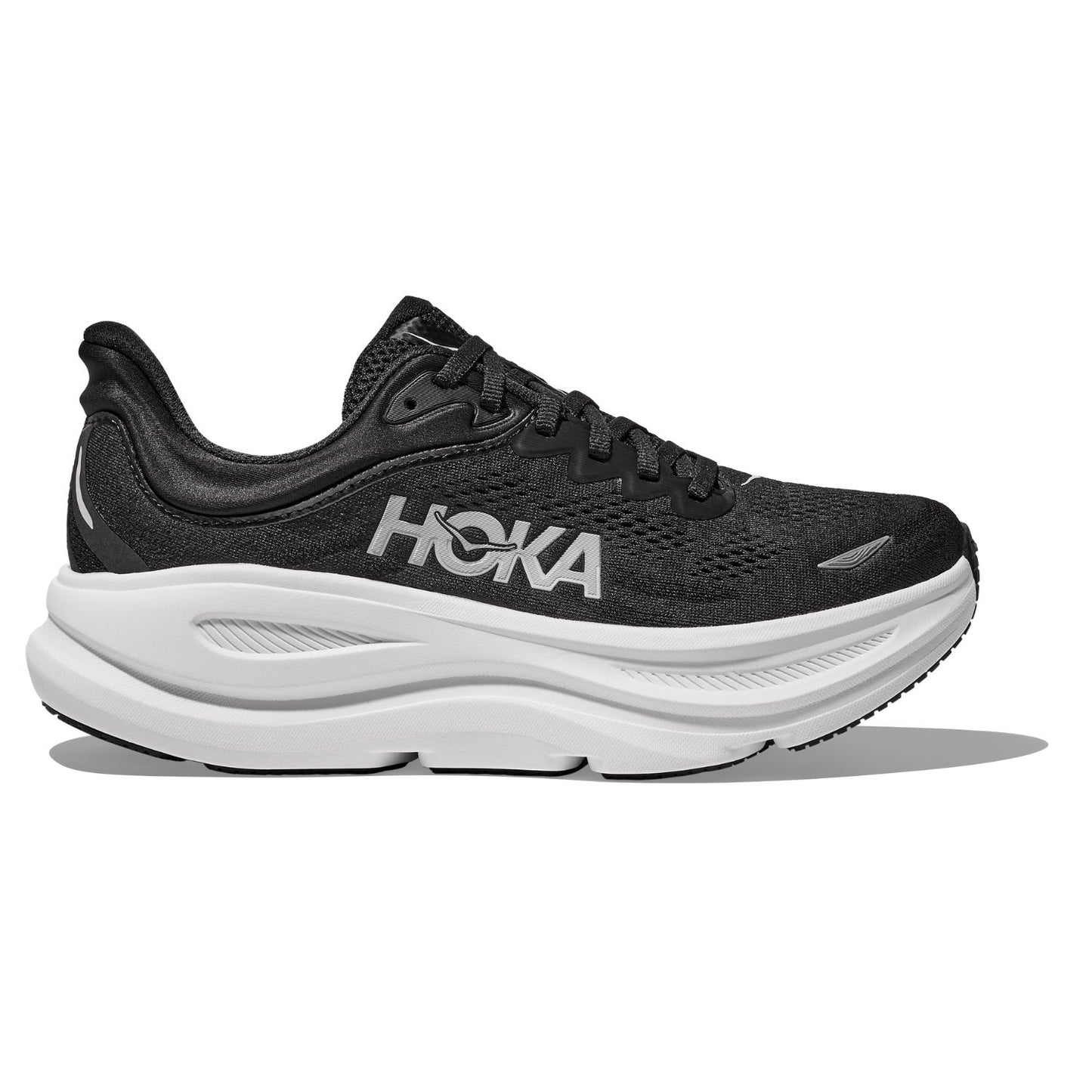 Hoka Men's Bondi 9 (D) Black / White - shoeguru-au