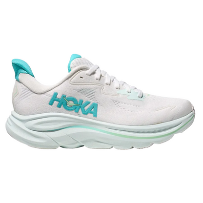 Hoka Women's Clifton 10 (D) White / Cielo Blue - shoeguru-au