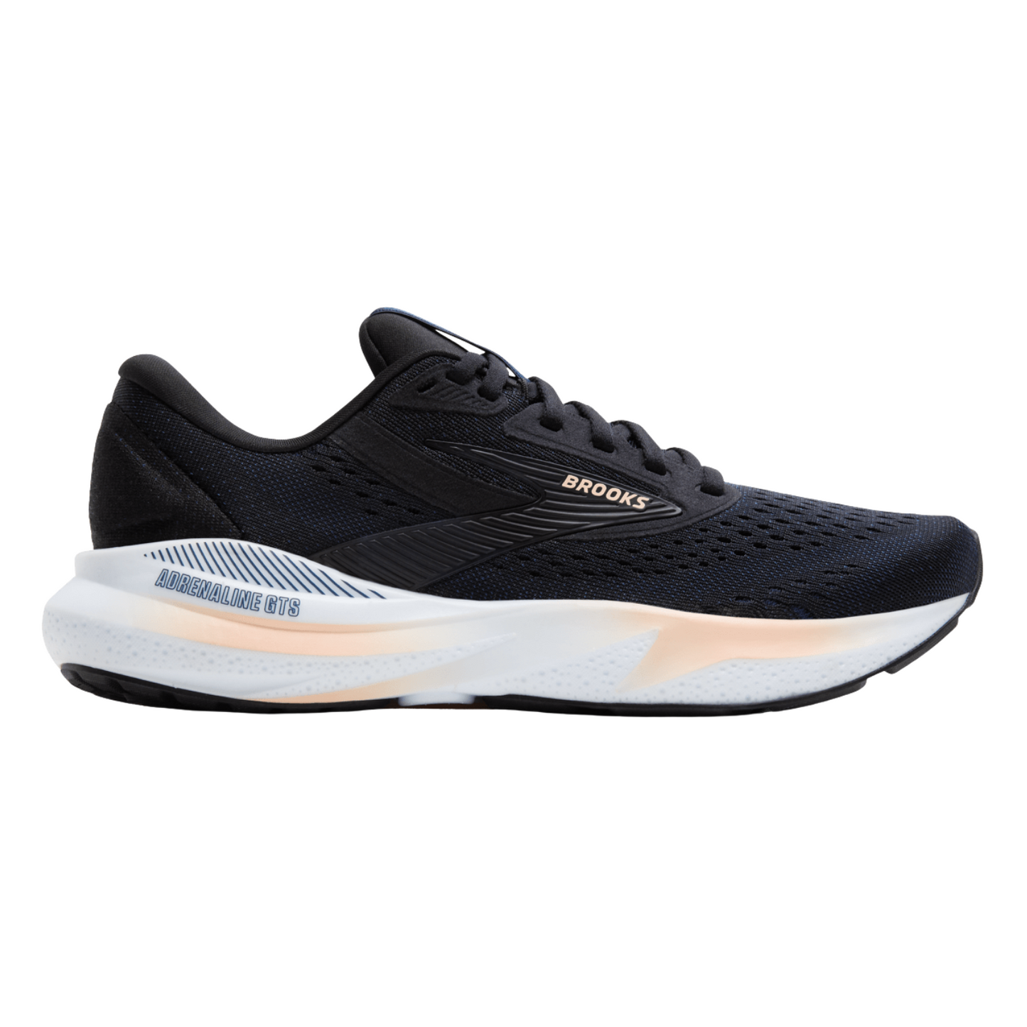 Brooks Women's Adrenaline GTS 24 (B) Black / Peach / Peacoat - shoeguru-au