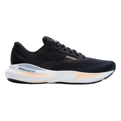 Brooks Women's Adrenaline GTS 24 (B) Black / Peach / Peacoat - shoeguru-au