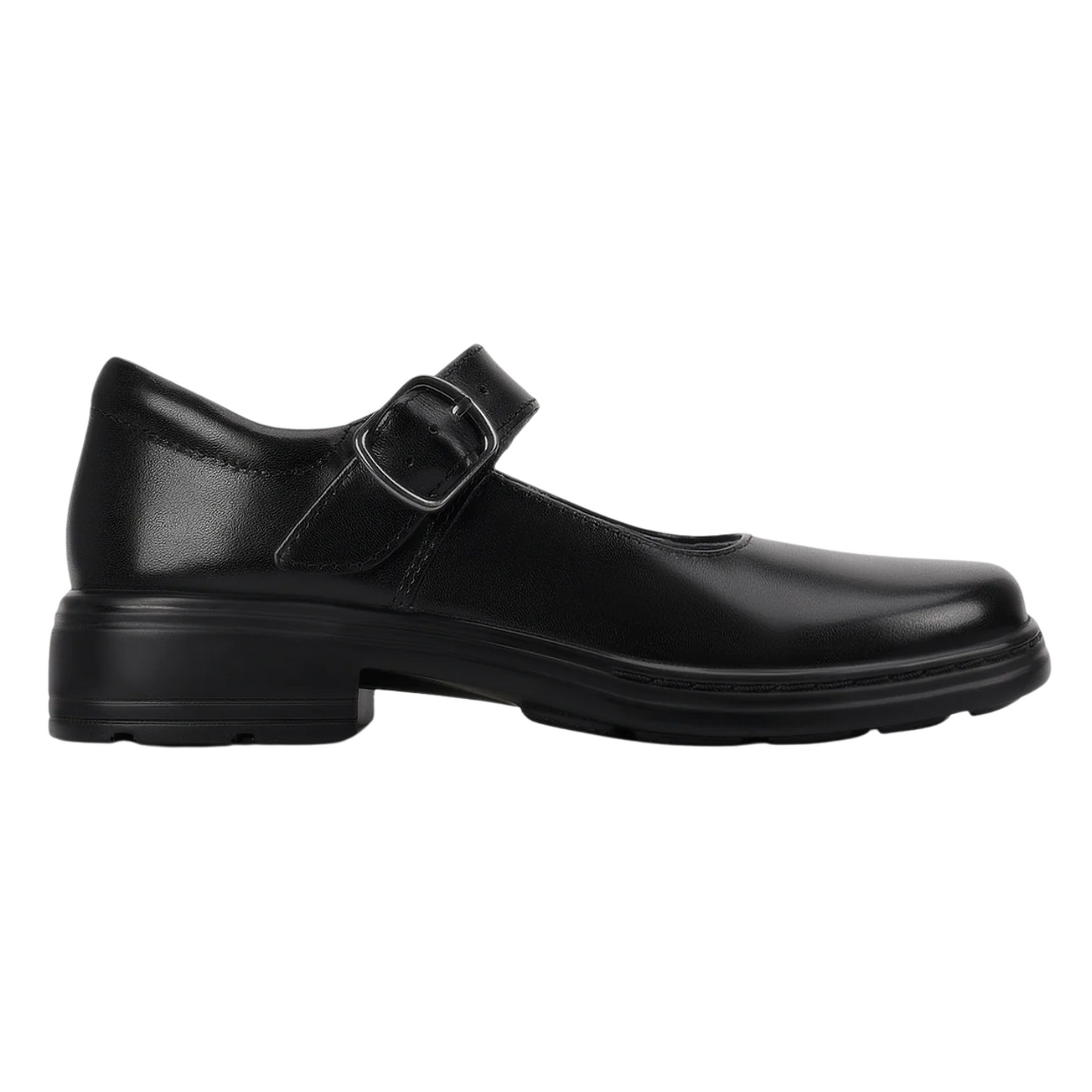 Clarks Intrigue Junior Buckle (D) Black - shoeguru-au