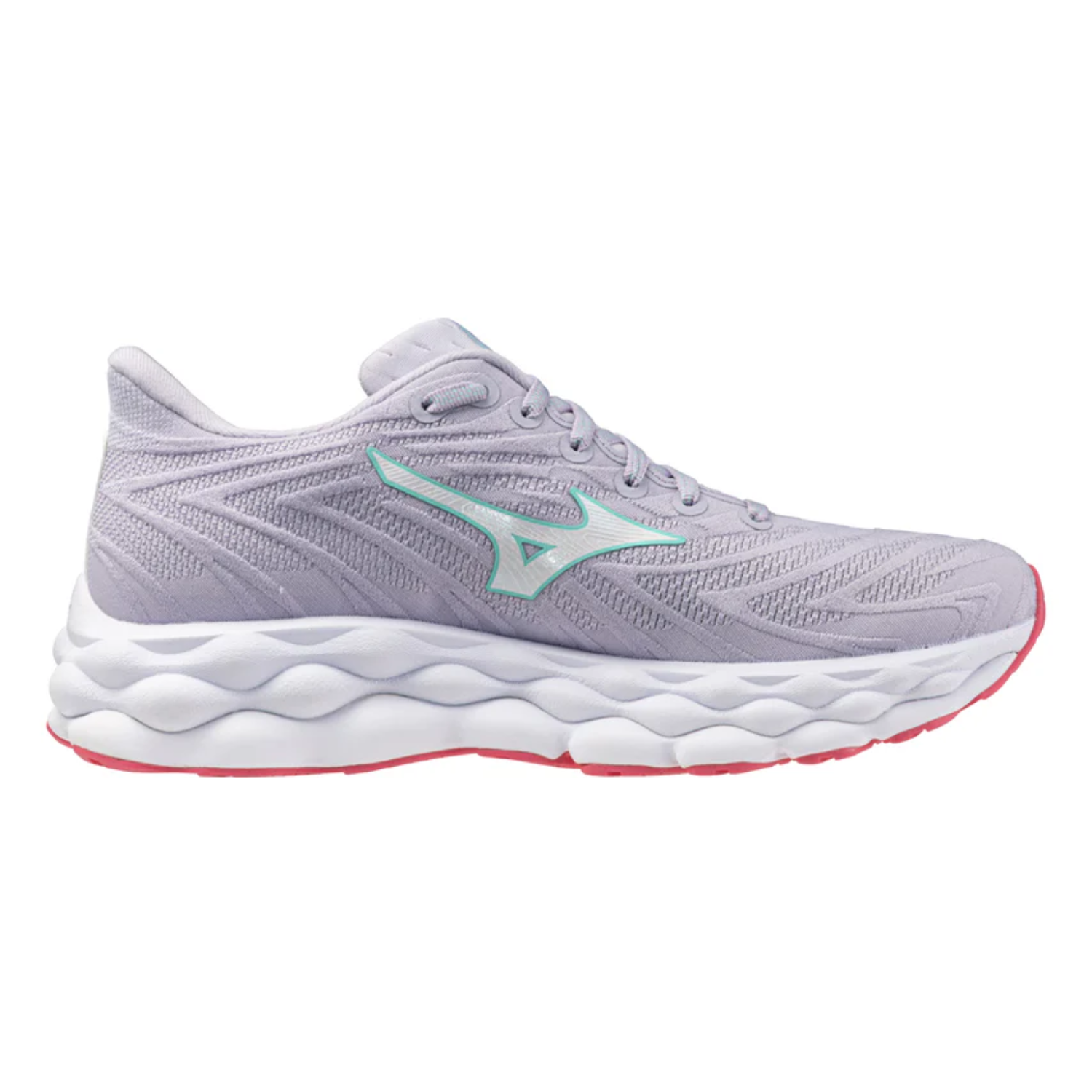 Mizuno Women's Wave Sky 8 (B) Thistle / White / Camellia Rose - shoeguru-au