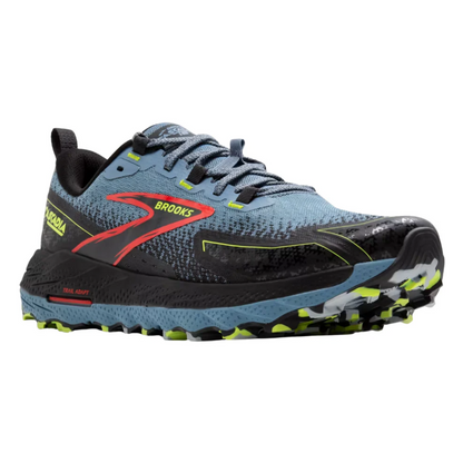 Brooks Men's Cascadia 18 (2E) Citadel / Ebony / Lime - shoeguru-au