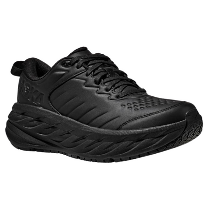 Hoka Men's Bondi SR (D) Black Leather - shoeguru-au