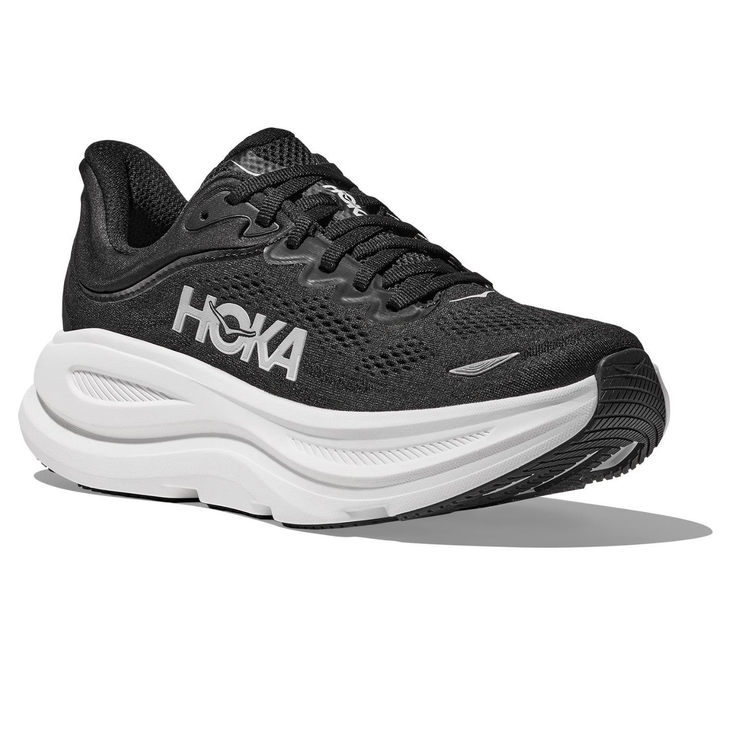 Hoka Men's Bondi 9 (D) Black / White - shoeguru-au