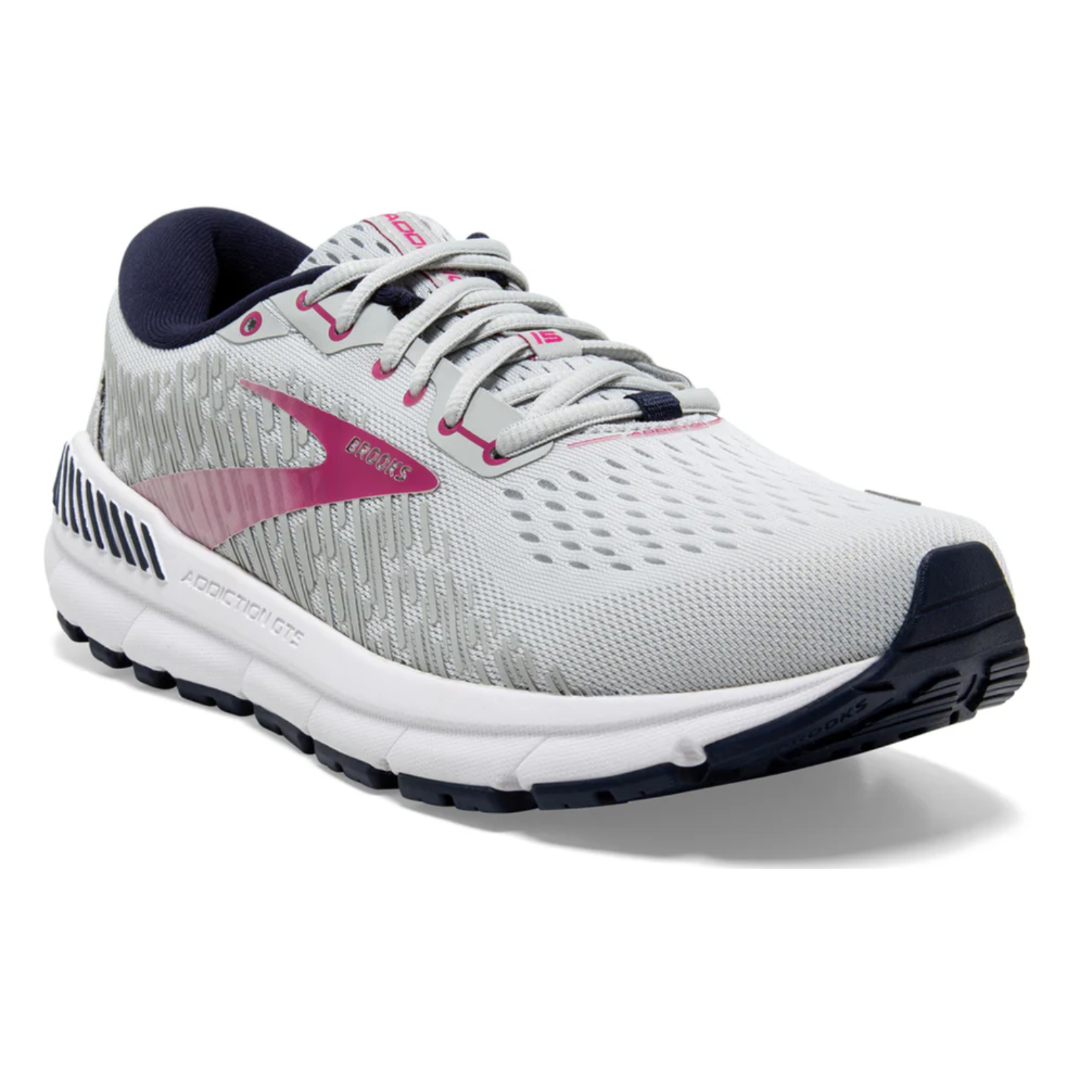 Brooks Women's Addiction 15 (D) Oyster / Peacoat / Lilac - shoeguru-au