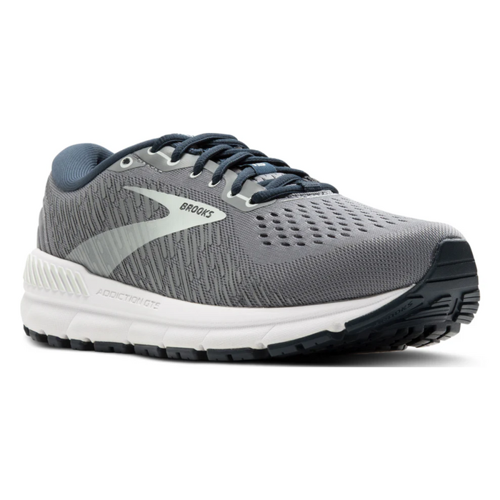Brooks Women's Addiction 15 (D) Grey / Navy / Aqua — Grey / Navy / Aqua