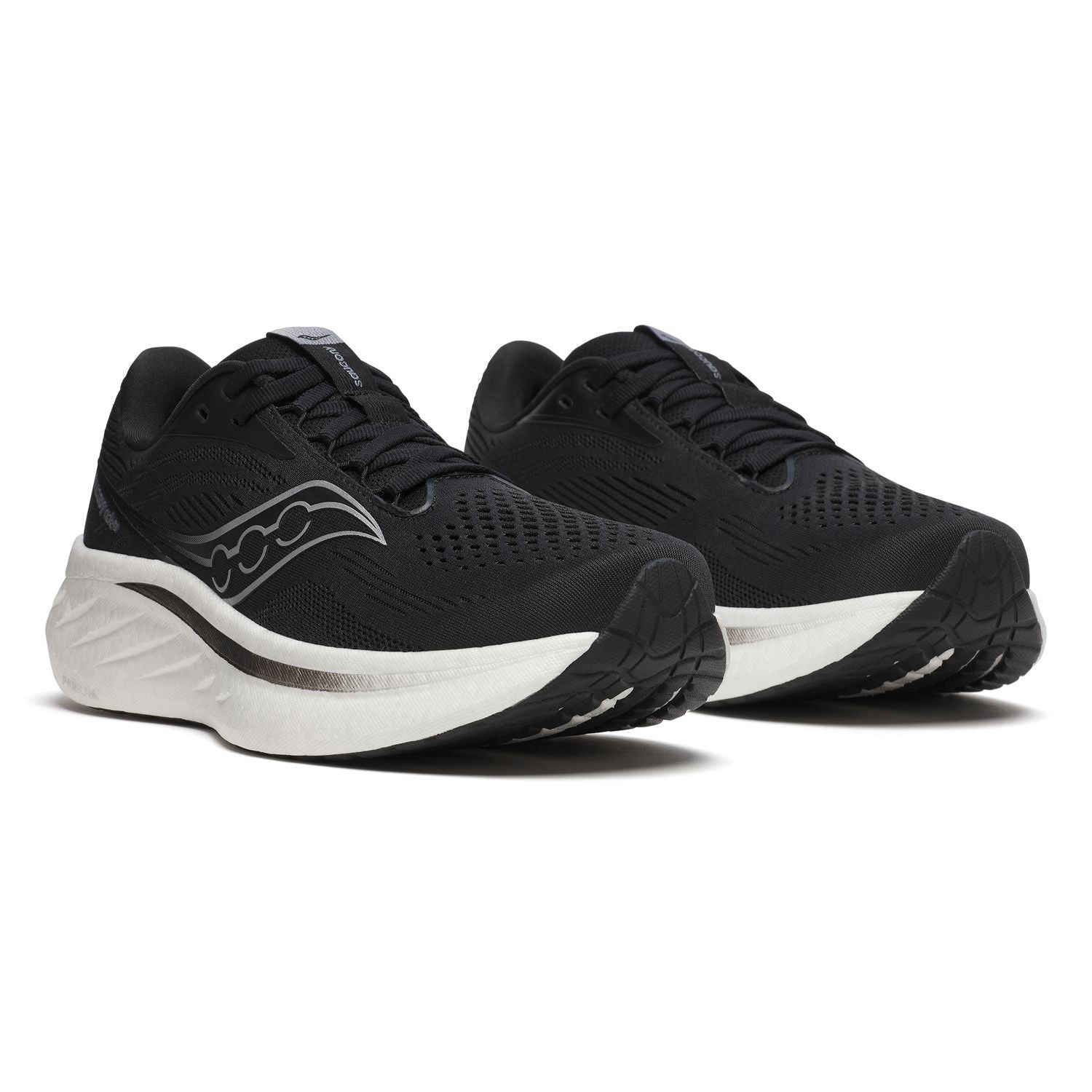 Saucony Women's Ride 18 (D) Black / White - shoeguru-au