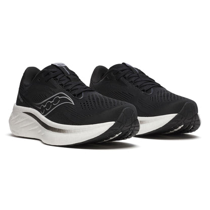 Saucony Women's Ride 18 (D) Black / White - shoeguru-au