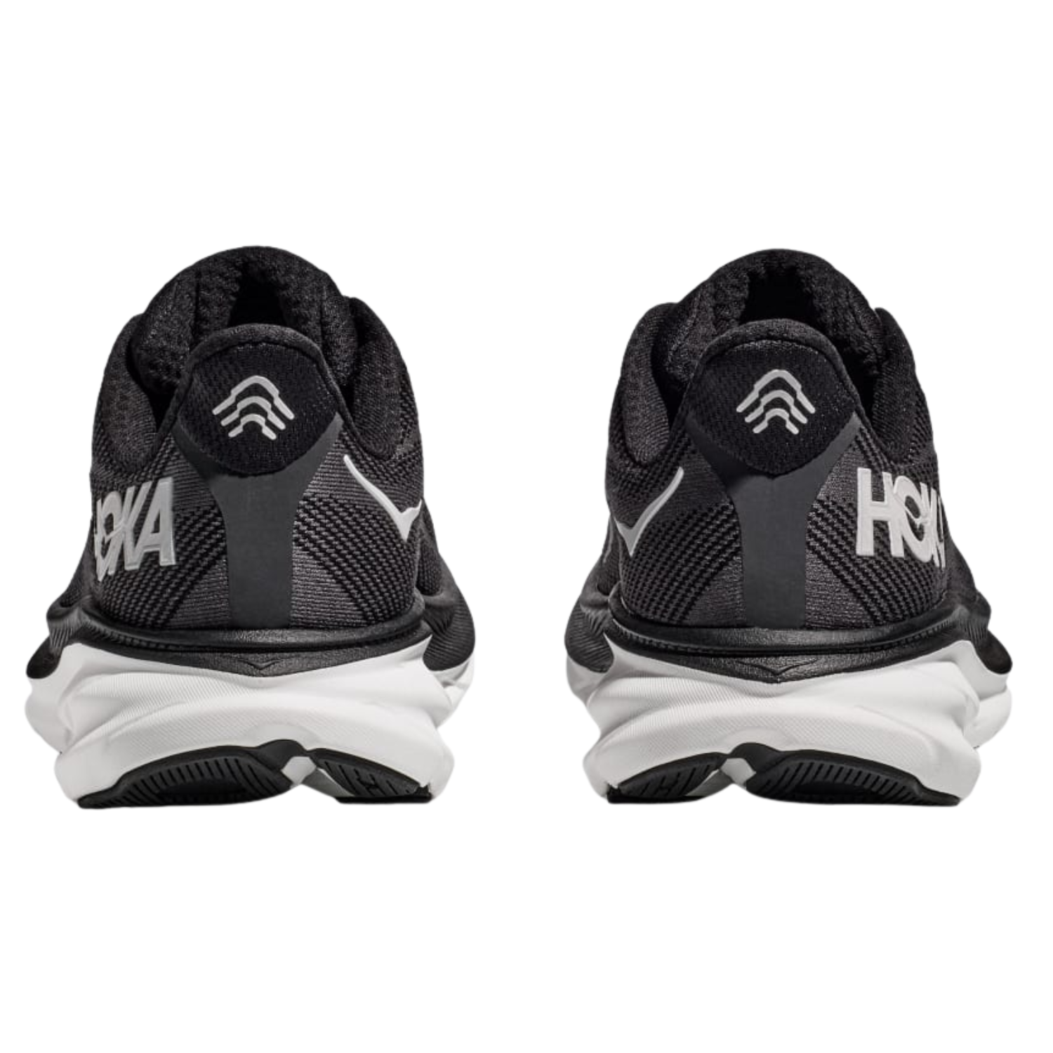 Hoka Women's Clifton 9 (B) Black / White - shoeguru-au