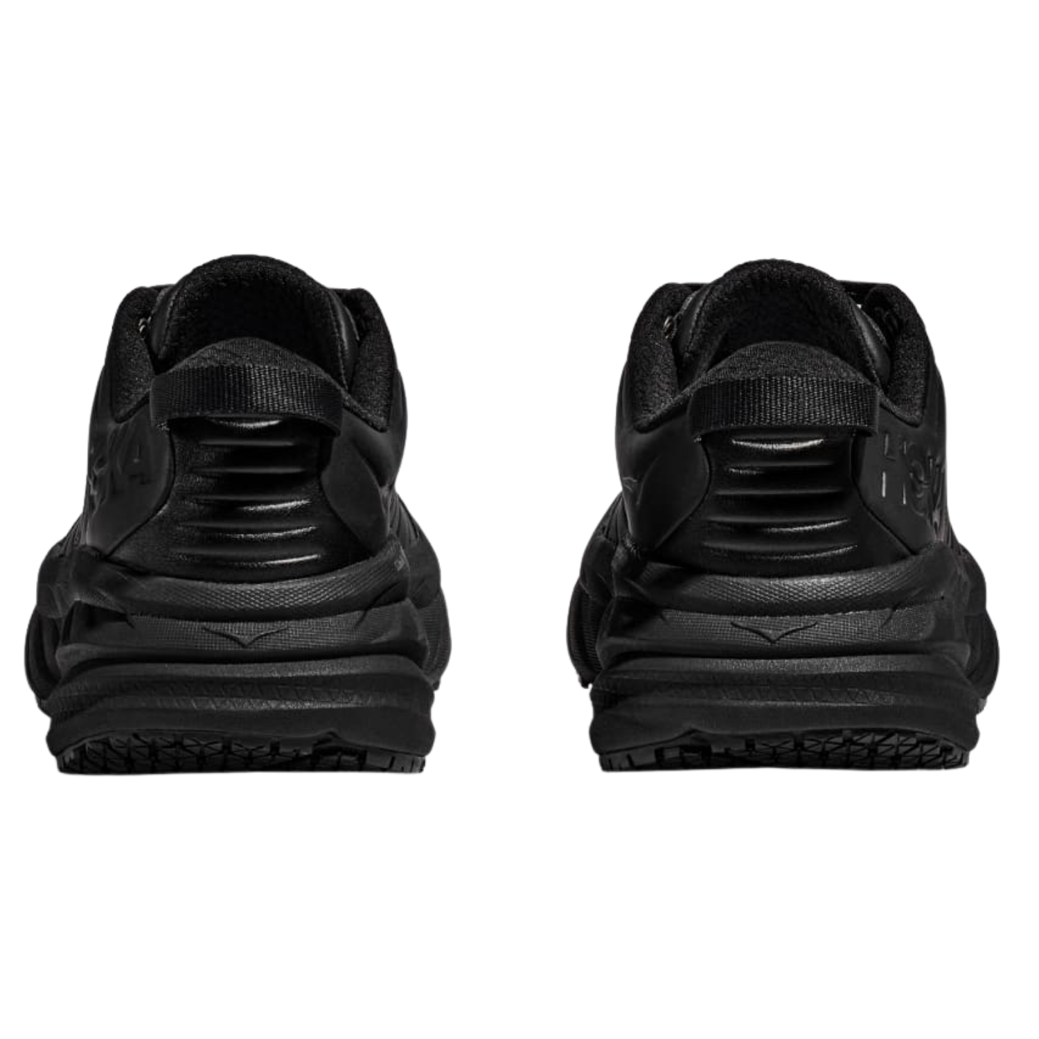 Hoka Women's Bondi SR (D) Black Leather - shoeguru-au