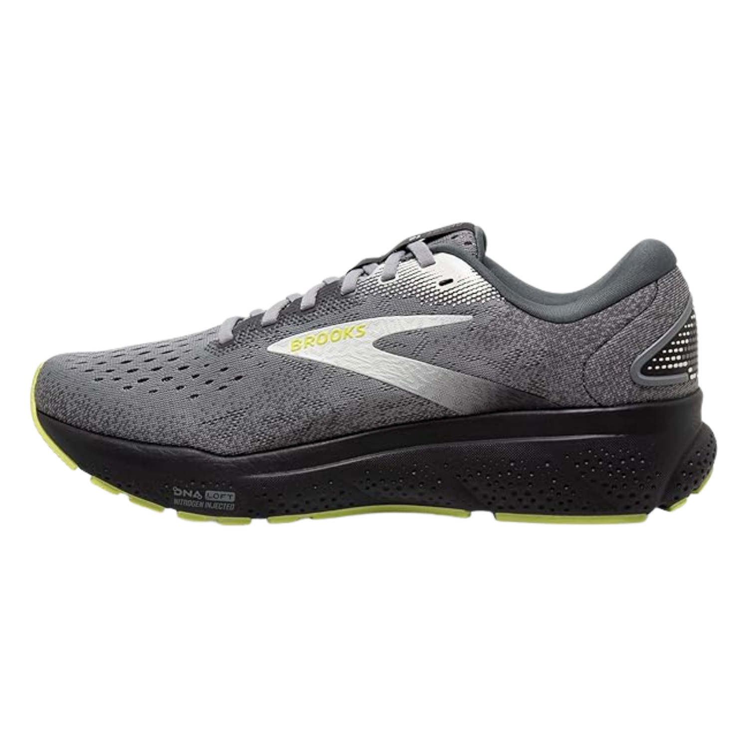 Brooks Men's Ghost 16 (D) Primer / Grey / Lime - shoeguru-au