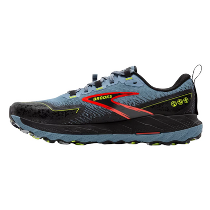 Brooks Men's Cascadia 18 (2E) Citadel / Ebony / Lime - shoeguru-au
