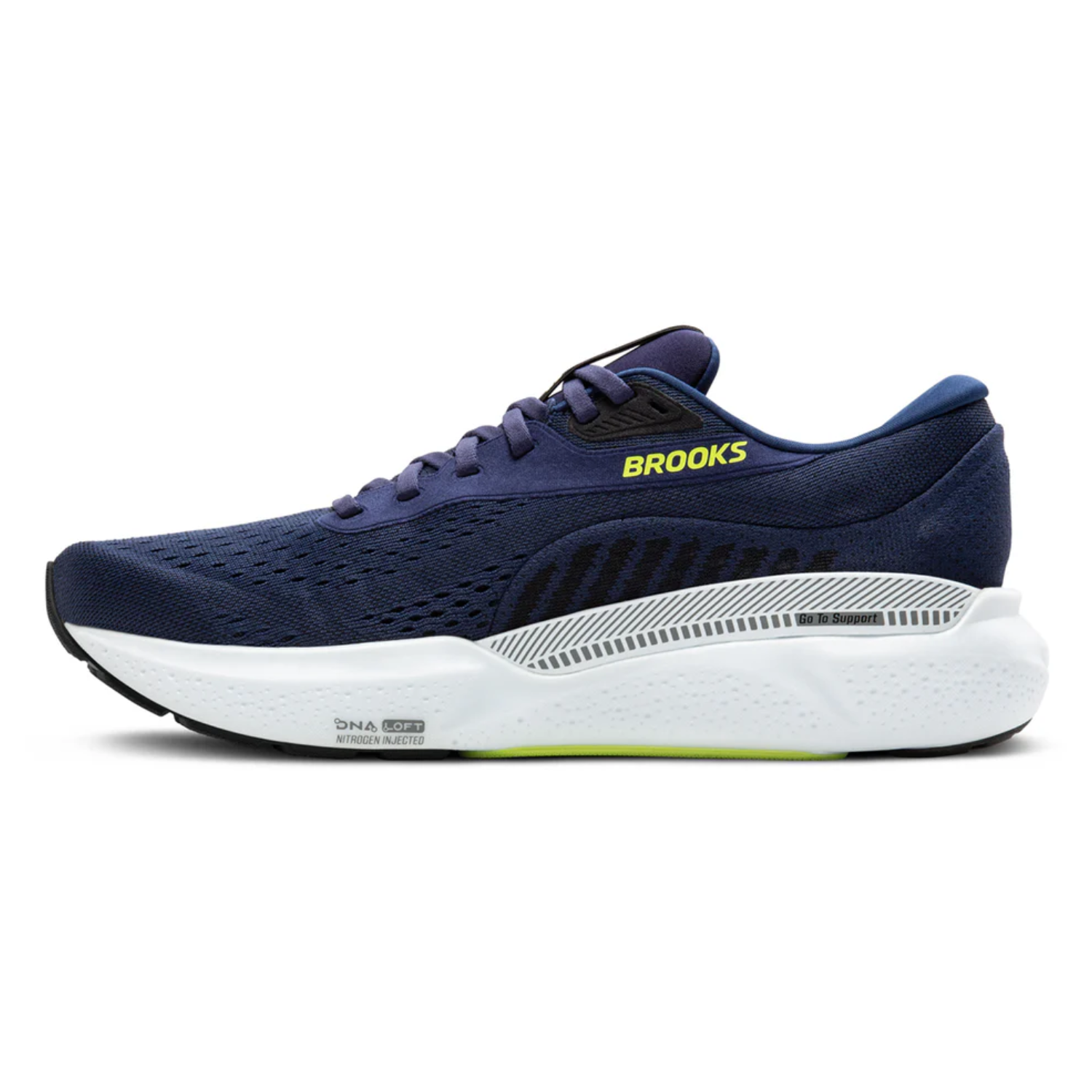Brooks Men's Adrenaline GTS 24 (D) Peacoat / Black / Sharp Green - shoeguru-au
