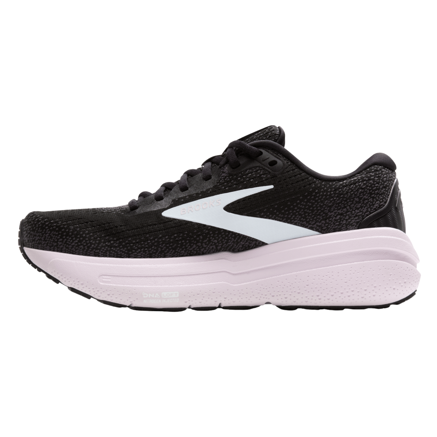 Brooks Women’s Ghost Max 2 (B) Black / White / Orchid Ice - shoeguru-au