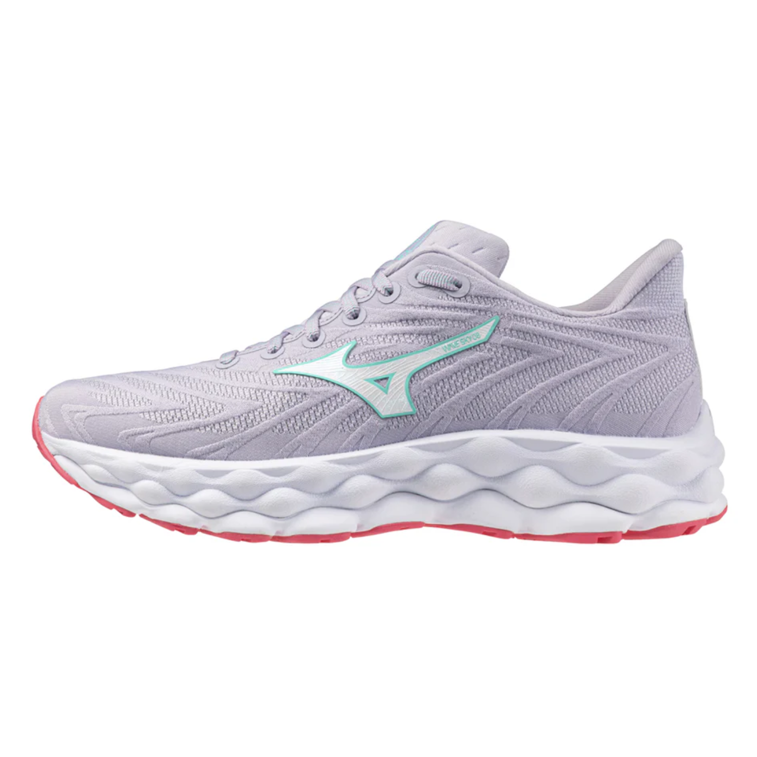 Mizuno Women's Wave Sky 8 (B) Thistle / White / Camellia Rose - shoeguru-au