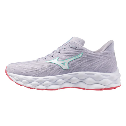 Mizuno Women's Wave Sky 8 (B) Thistle / White / Camellia Rose - shoeguru-au