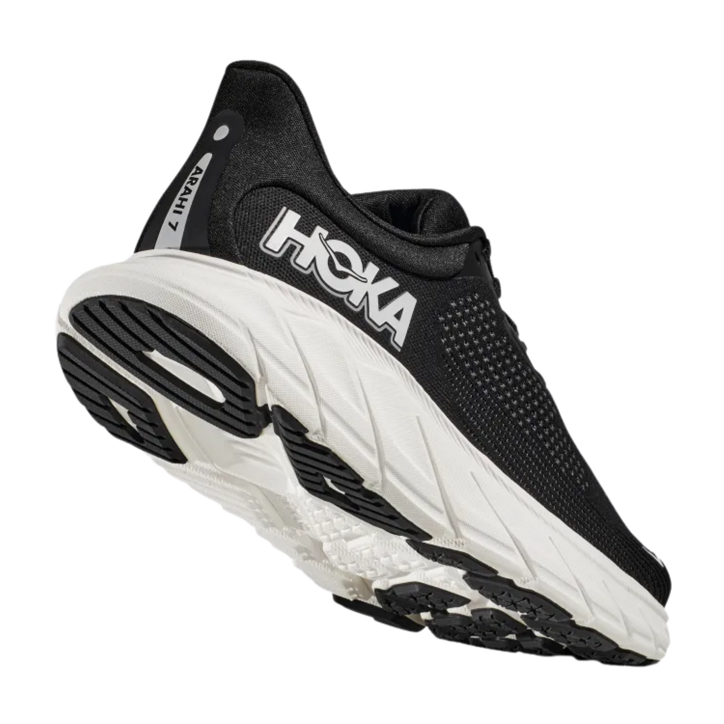 Hoka Women's Arahi 7 (D) Black / White - shoeguru-au