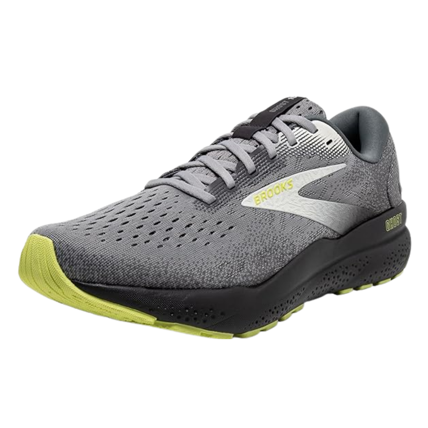 Brooks Men's Ghost 16 (D) Primer / Grey / Lime - shoeguru-au