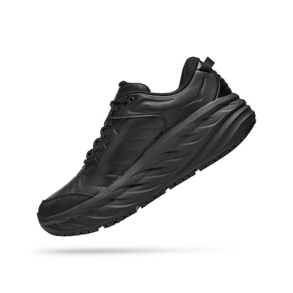 Hoka Men's Bondi SR (D) Black Leather - shoeguru-au