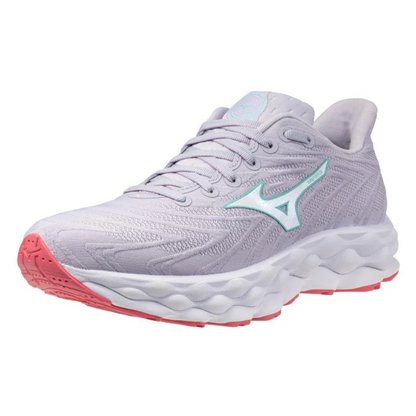 Mizuno Women's Wave Sky 8 (B) Thistle / White / Camellia Rose - shoeguru-au