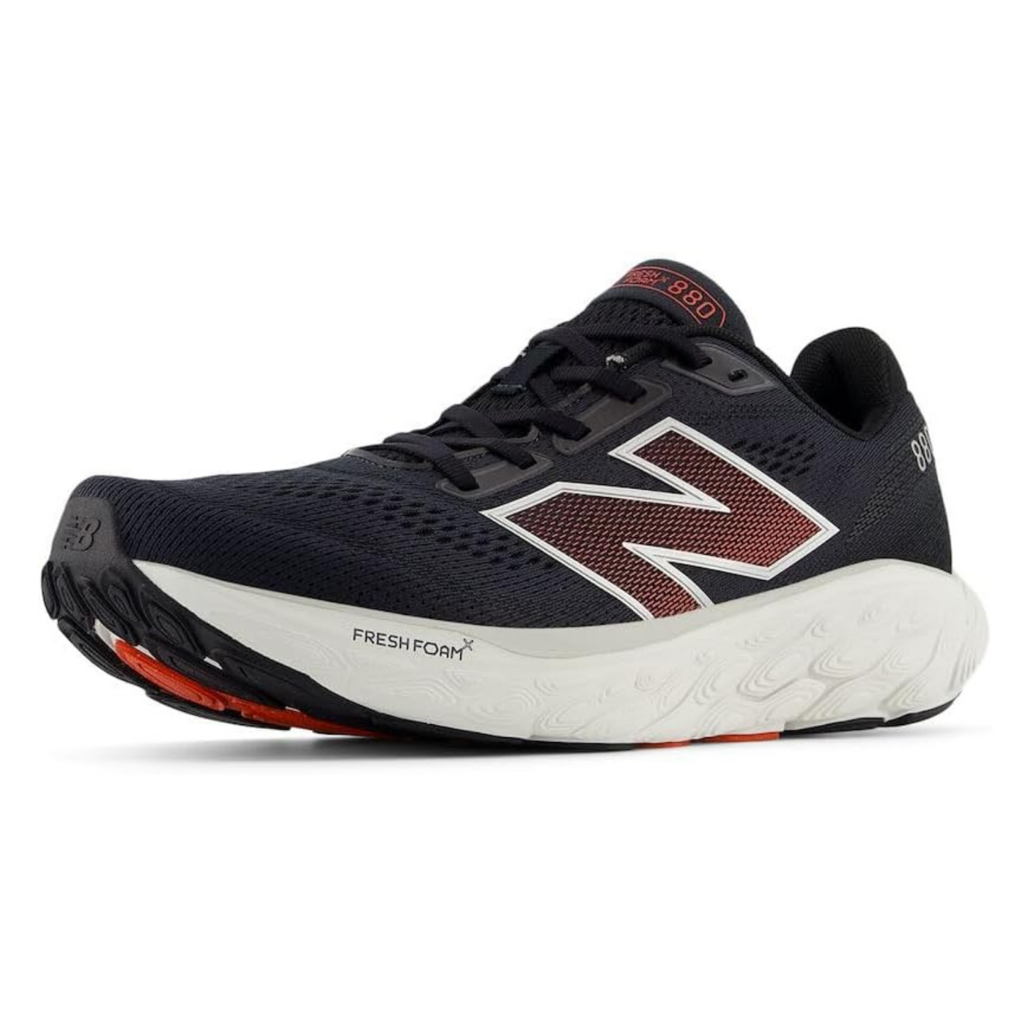 New Balance Men's 880 v14 (2E) Black / Silver Metallic / Neo Flame - shoeguru-au