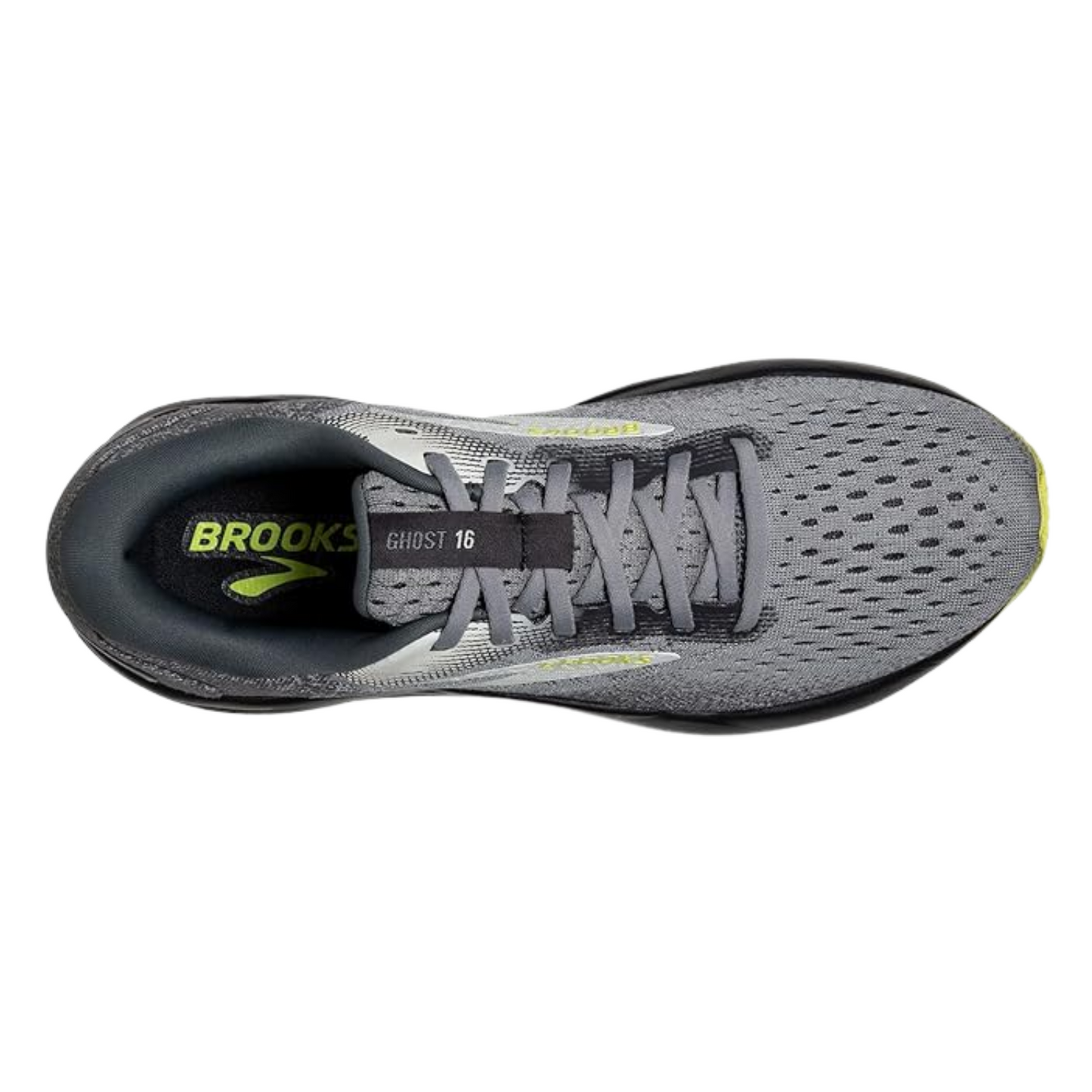 Brooks Men's Ghost 16 (D) Primer / Grey / Lime - shoeguru-au