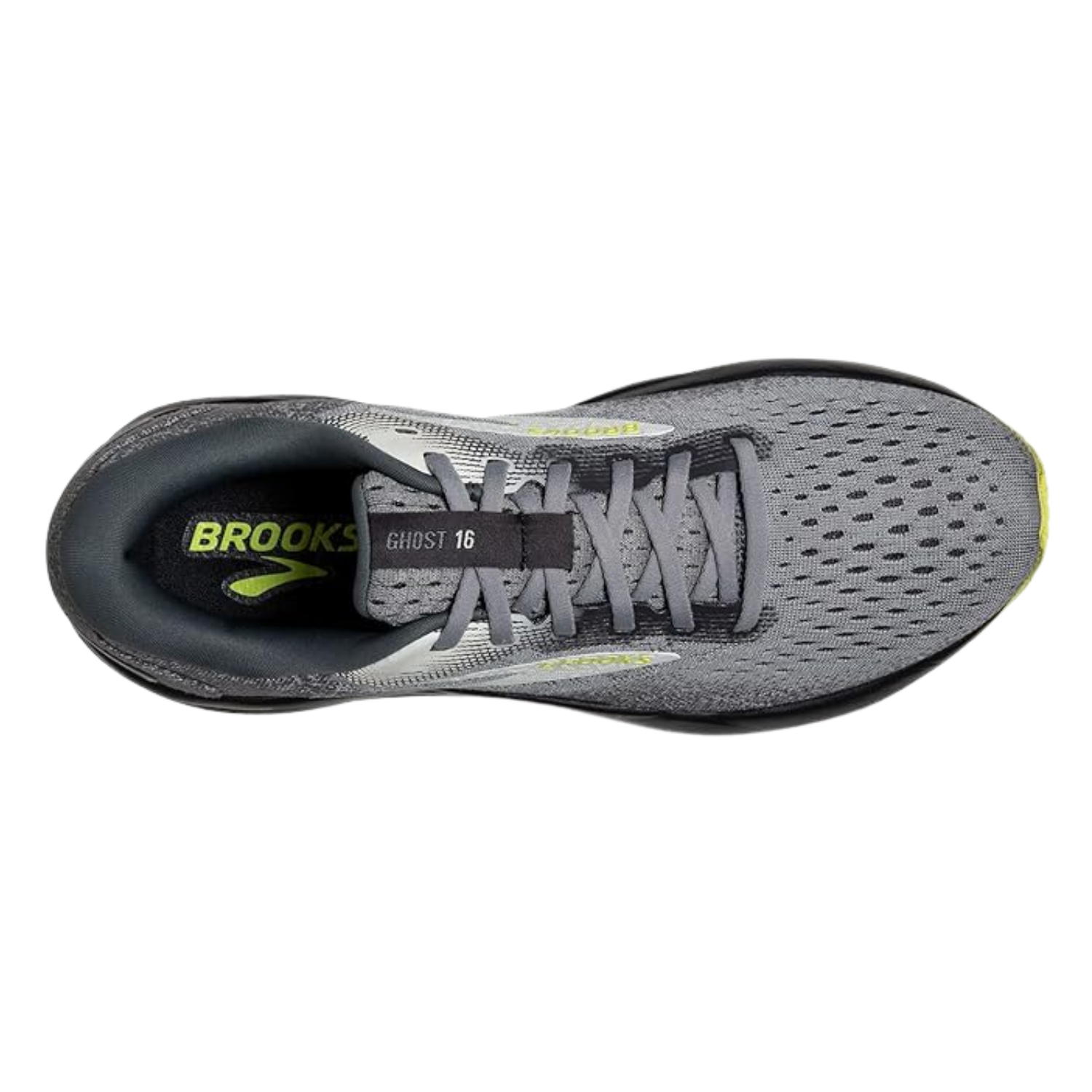 Brooks Men's Ghost 16 (D) Primer / Grey / Lime - shoeguru-au