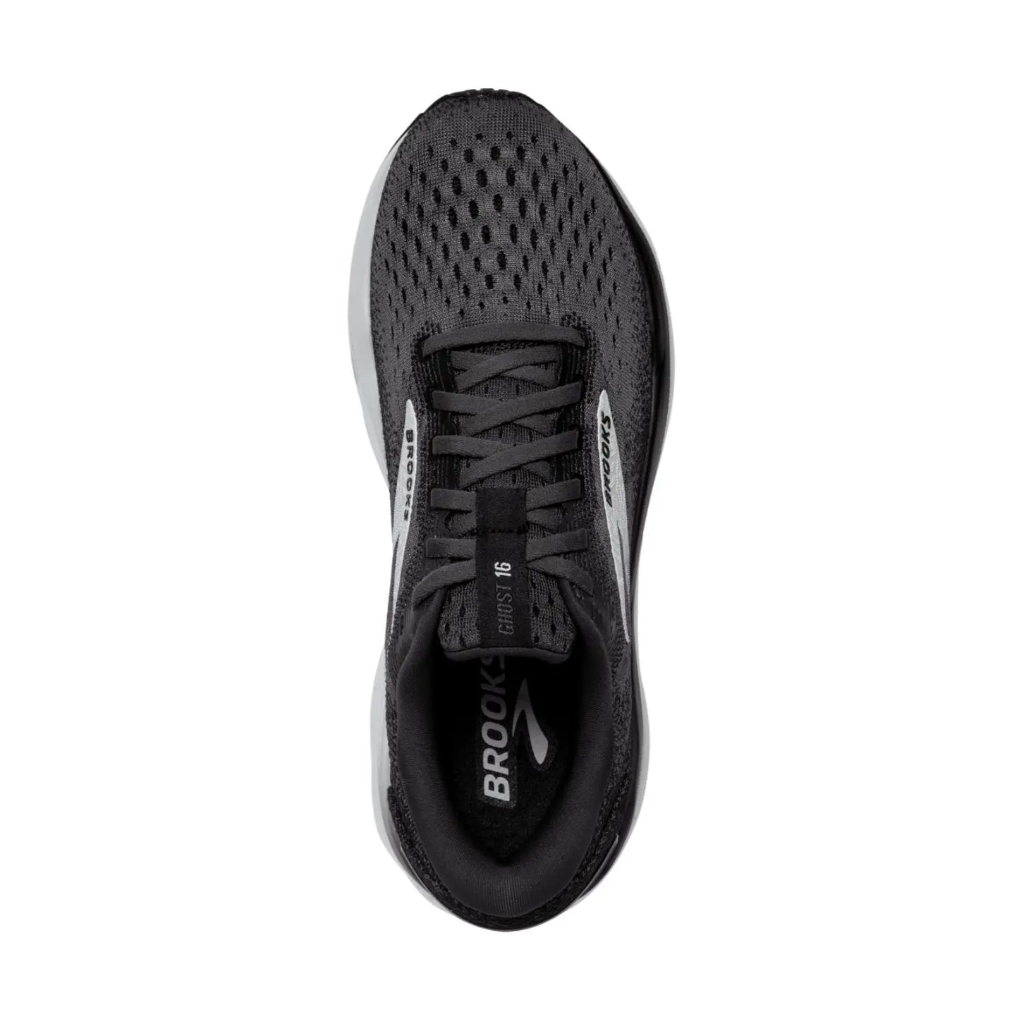 Brooks Men's Ghost 16 (2E) Black / White - shoeguru-au
