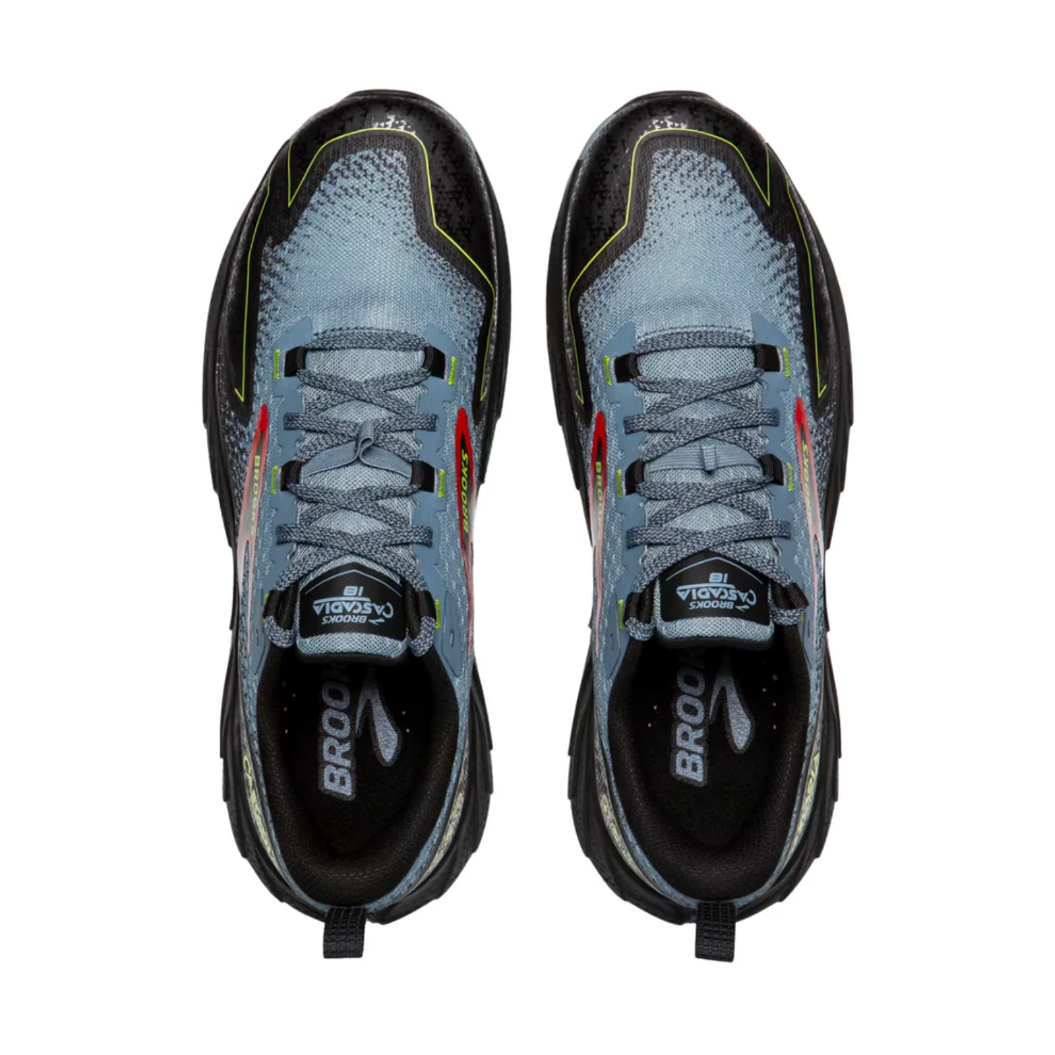 Brooks Men's Cascadia 18 (2E) Citadel / Ebony / Lime - shoeguru-au