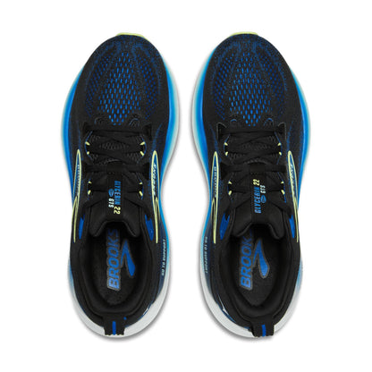 Brooks Men’s Glycerin GTS 22 Black / Cobalt / Neon Yellow - shoeguru-au