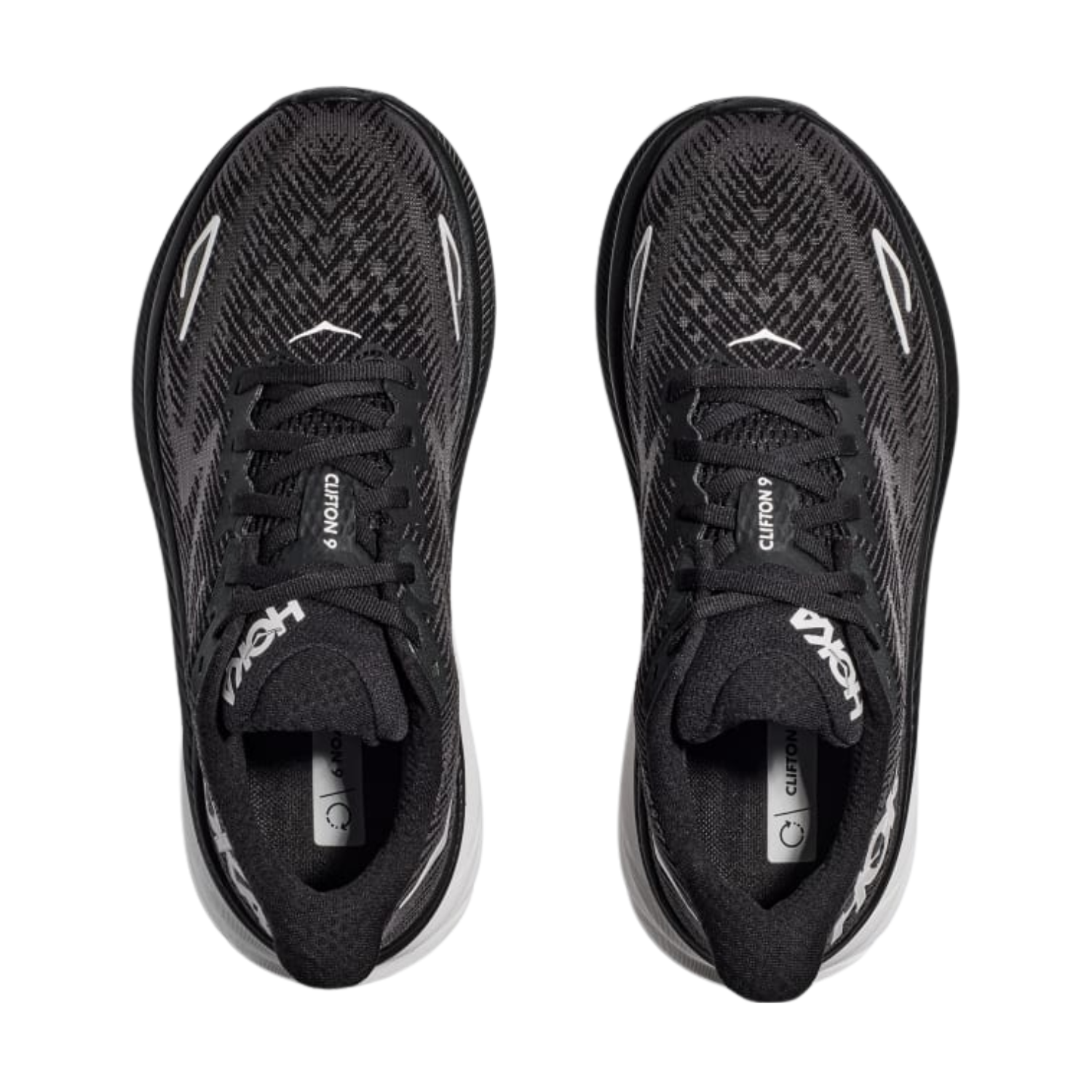 Hoka Men's Clifton 9 (D) Black / White - shoeguru-au