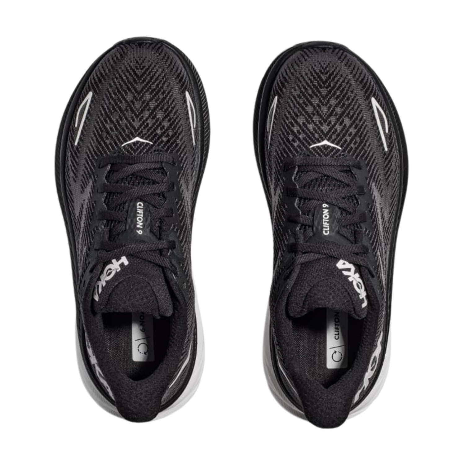 Hoka Women's Clifton 9 (B) Black / White - shoeguru-au