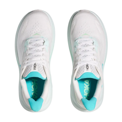 Hoka Women's Clifton 10 (D) White / Cielo Blue - shoeguru-au