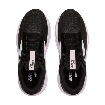 Brooks Women’s Ghost Max 2 (B) Black / White / Orchid Ice - shoeguru-au