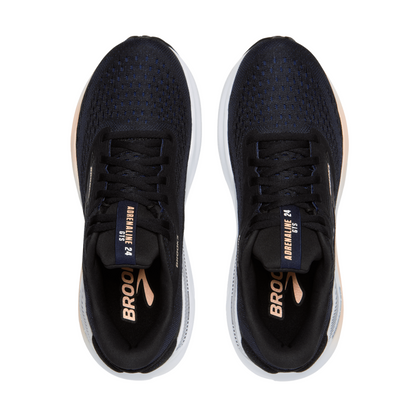 Brooks Women's Adrenaline GTS 24 (B) Black / Peach / Peacoat - shoeguru-au