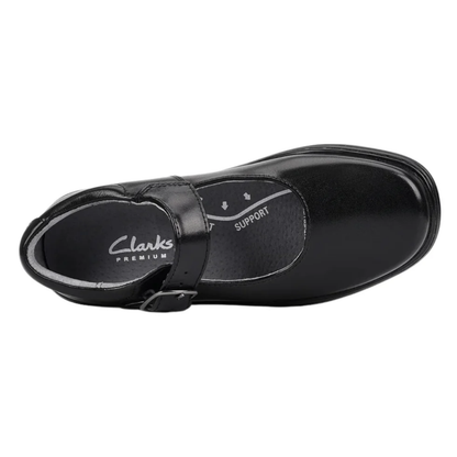 Clarks Indulge Junior (E) Black - shoeguru-au