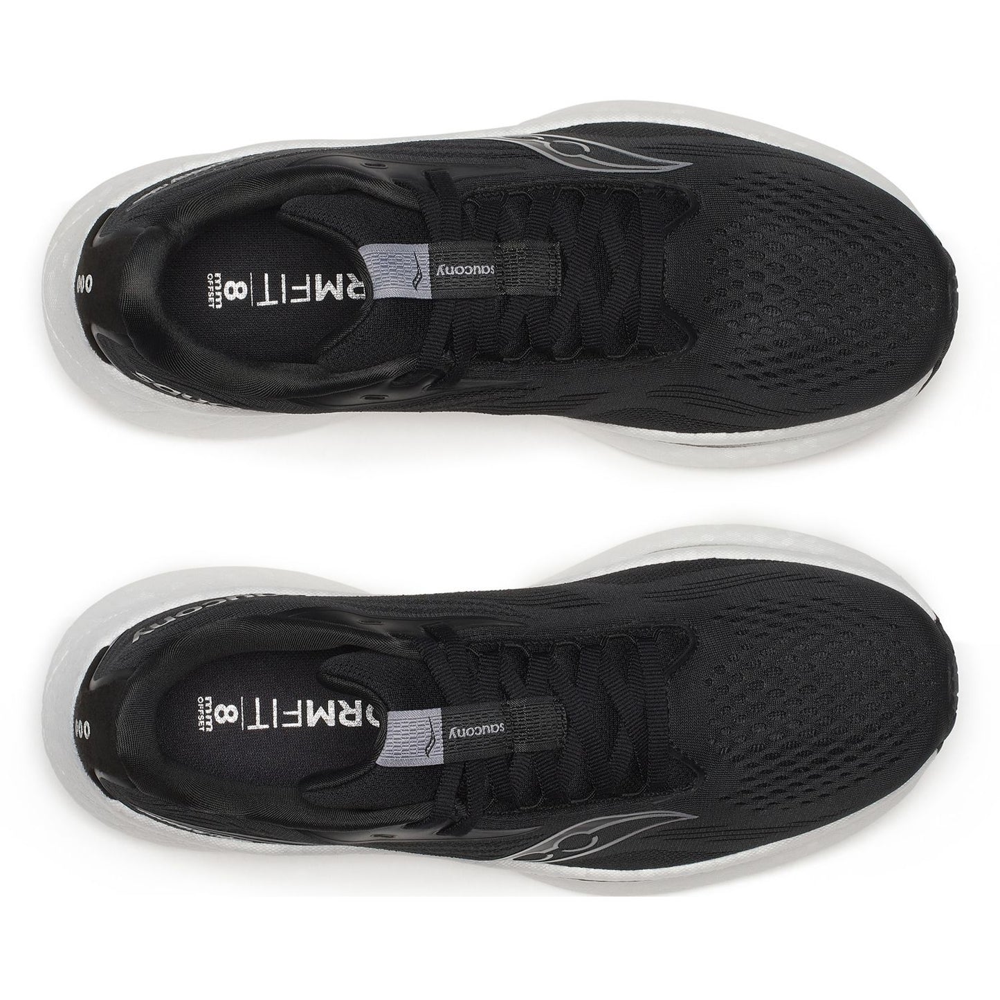 Saucony Women's Ride 18 (D) Black / White - shoeguru-au