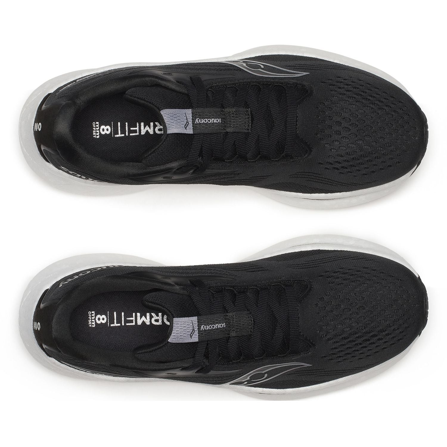 Saucony Women's Ride 18 (D) Black / White - shoeguru-au