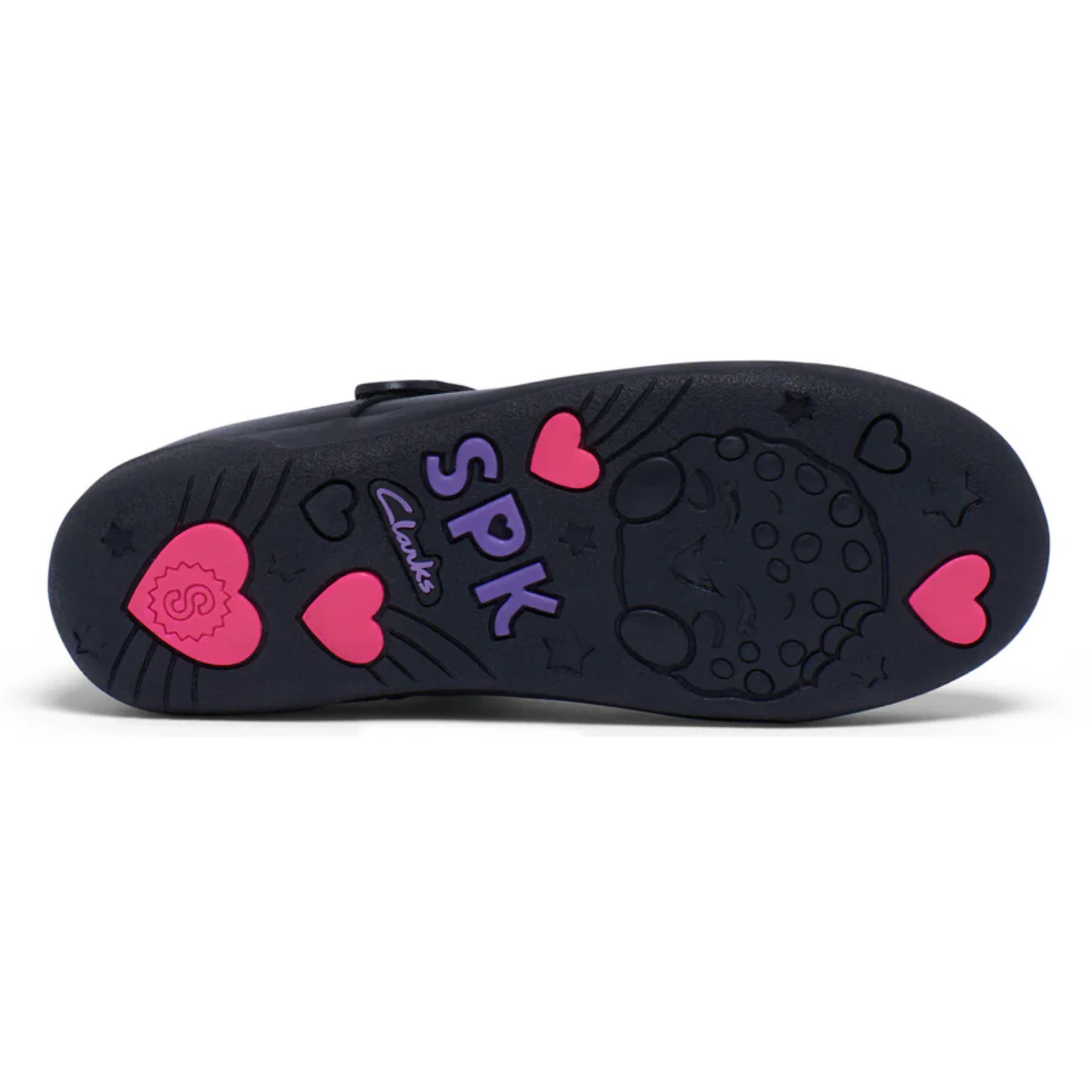 Clarks Bonnie (D) Black / Shopkins - shoeguru-au