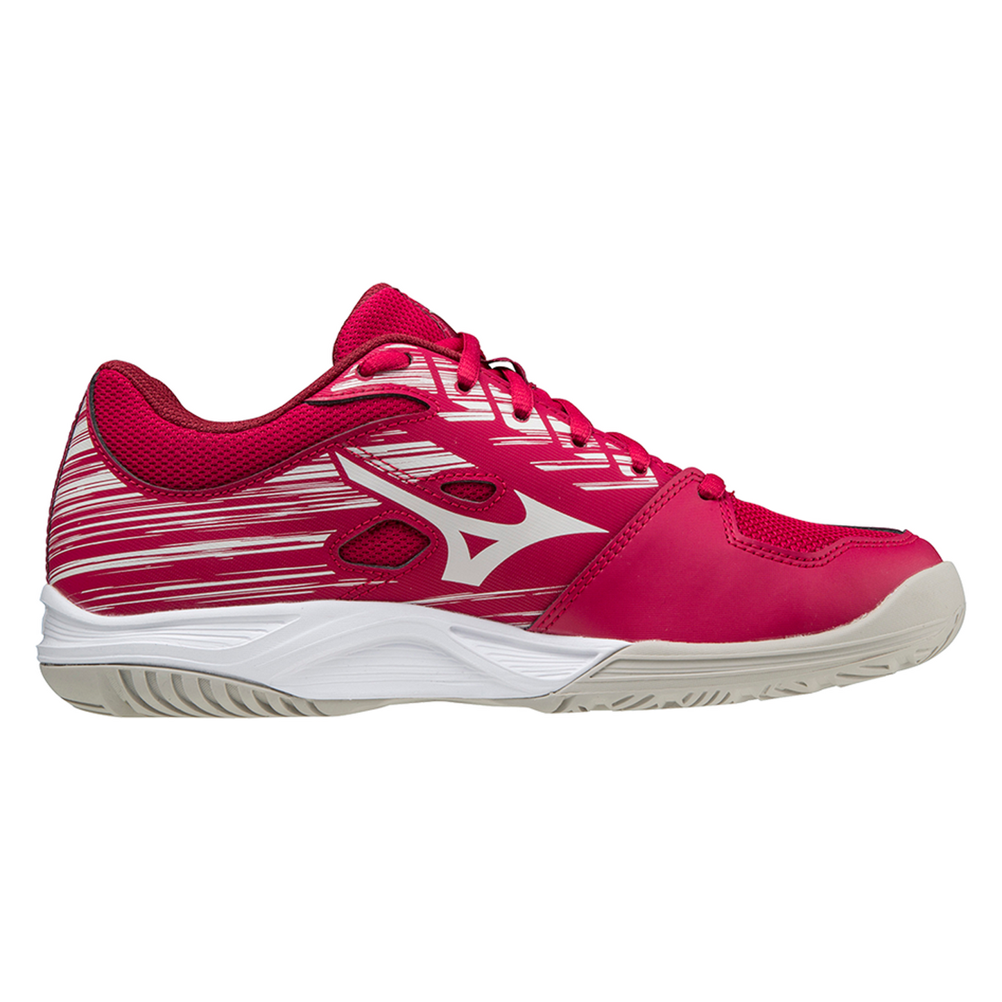 Kids Stealth Star Jr Netball P.Red/White Sand/B.Red - shoeguru-au