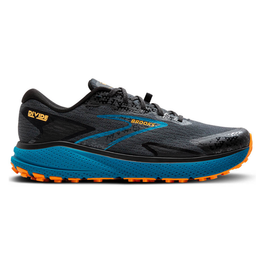 Brooks Men's Divide 5 (D) Ebony / Mosaic Blue / Org - shoeguru-au