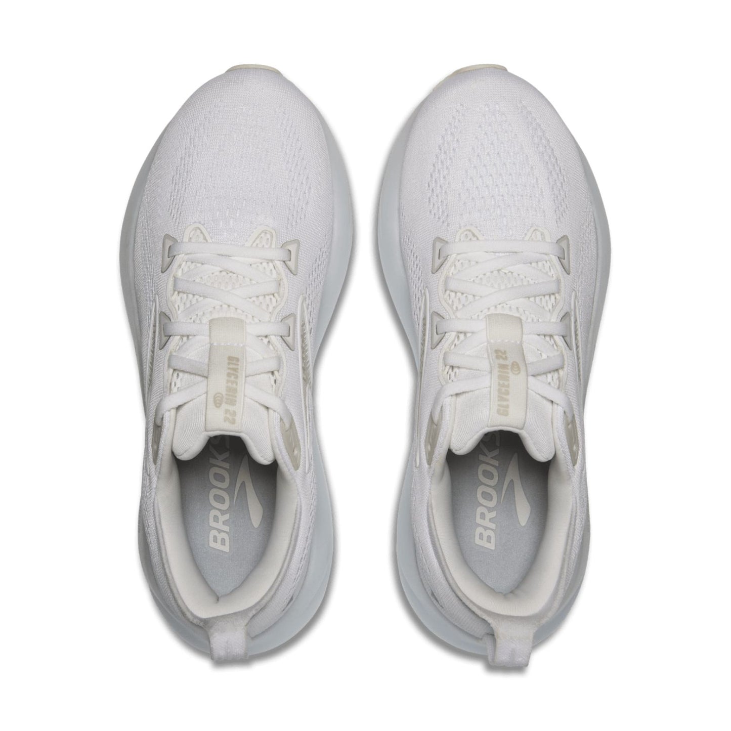 Brooks Women's Glycerin 22 (B) White / White / Grey - shoeguru-au