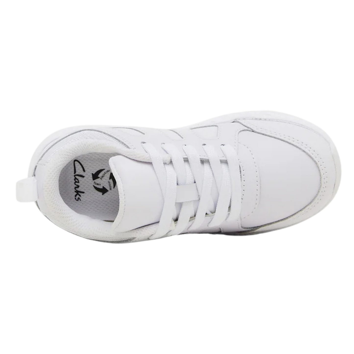 Clarks Noisy (E) White - shoeguru-au