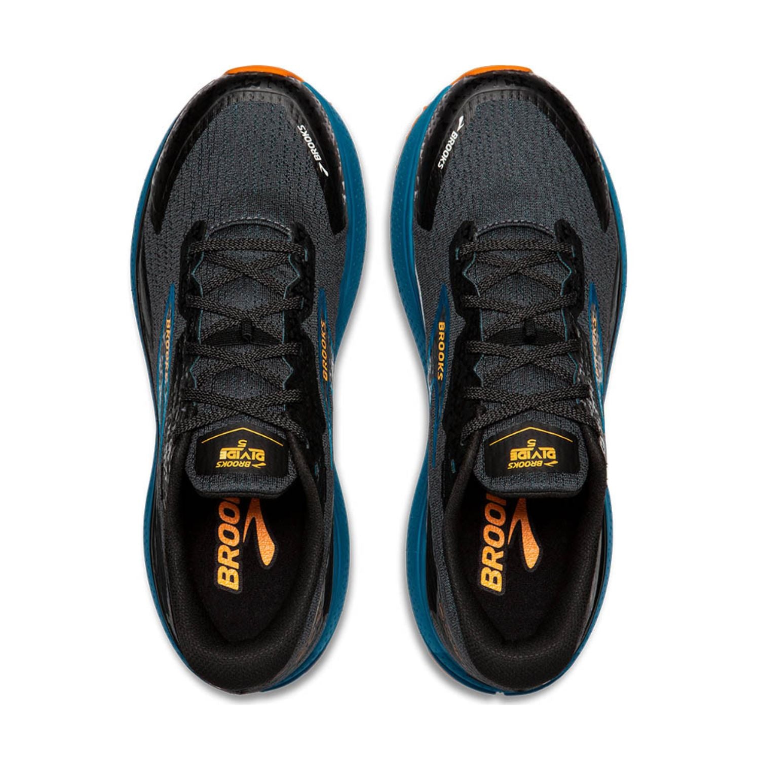 Brooks Men's Divide 5 (D) Ebony / Mosaic Blue / Org - shoeguru-au